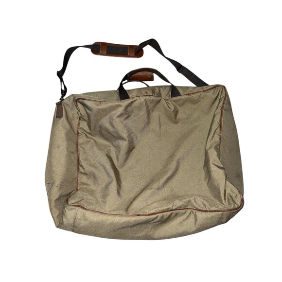Vtg 80s LL Bean Soft Sided  Canvas Suitcase Duffle Bag Carry On Luggage 25x19x8” - Picture 2 of 3